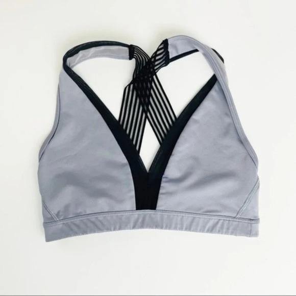 VICTORIA'S SECRET Gray V-Neck Sports Bra XS - Picture 1 of 4